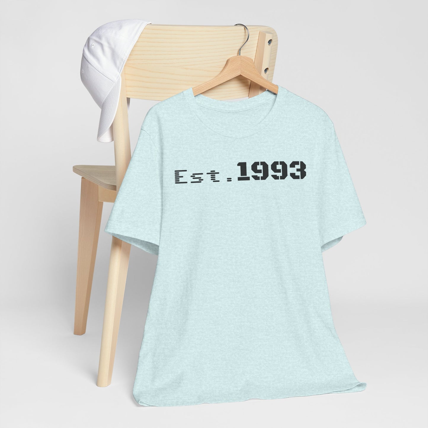 Est. 1993 Unisex Jersey Tee - Vintage Style Shirt, Birthday Gift, Casual Outfit, Celebration Top, Custom Year Shirt