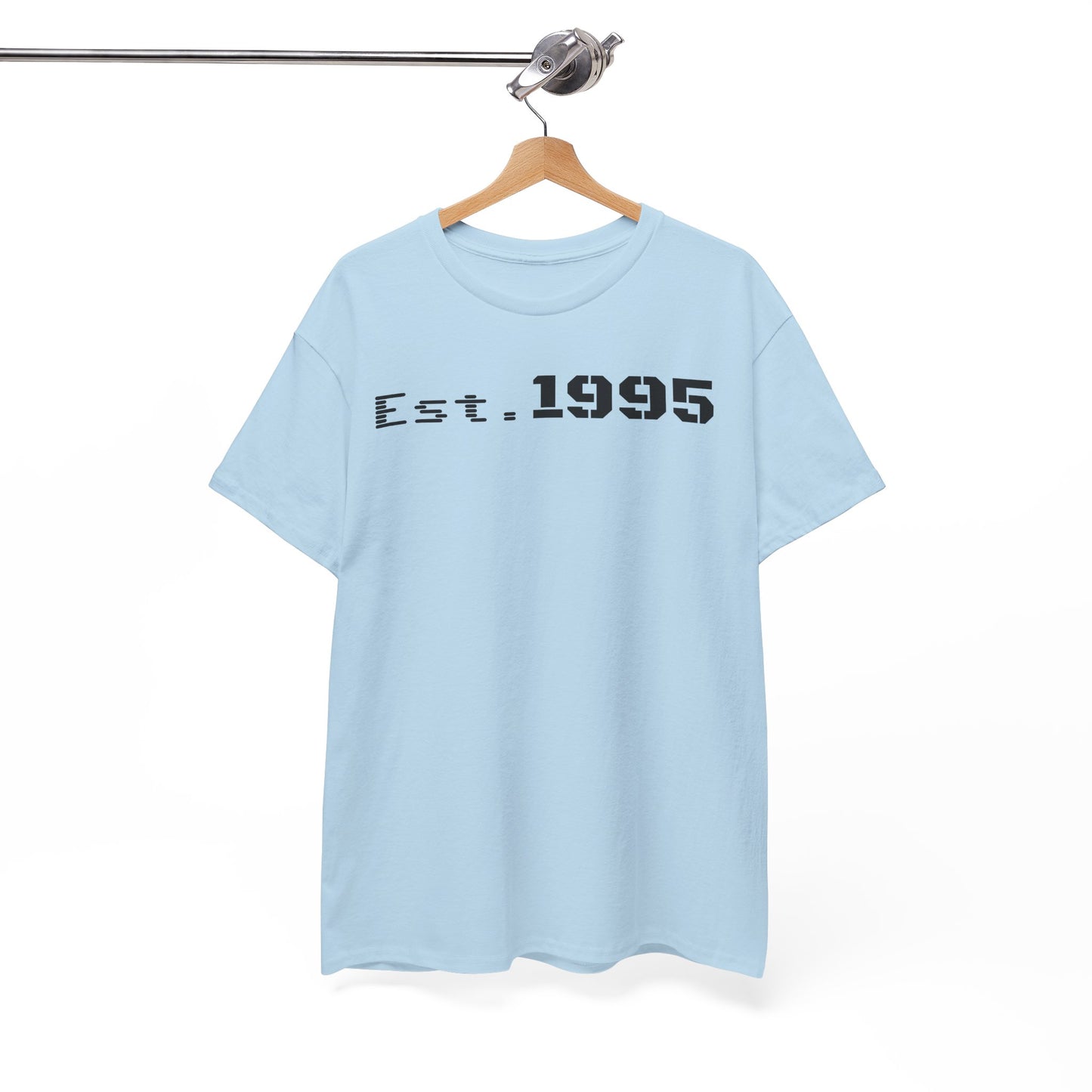 Unisex Heavy Cotton Tee - Est. 1995, Vintage Birthday Gift, Customizable Tee, Retro Unisex Shirt, Casual Everyday Wear