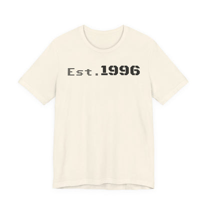 Established 1996 Unisex T-Shirt, Vintage Year Tee, Birth Year Gift, Casual Fashion, Personalized Graphic Tee - TRV