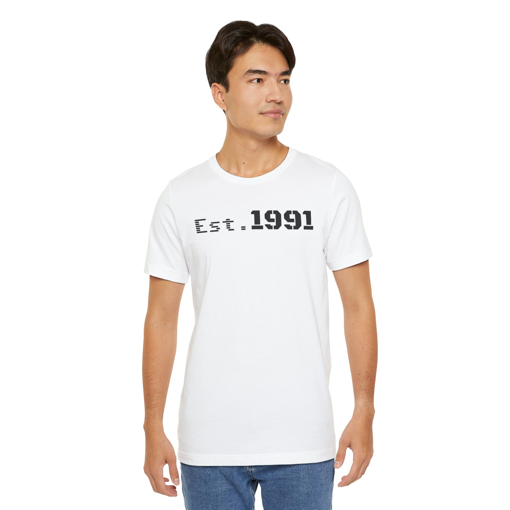Established 1991 Unisex Jersey Tee | Vintage Anniversary Gift | Casual Wear, Birthday Shirt, Retro Style, Statement Tee, Gift for Him/Her - TRV