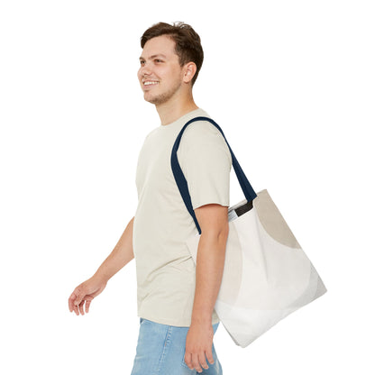Neutral Abstract Geometric Tote Bag | Minimal Beige Shapes