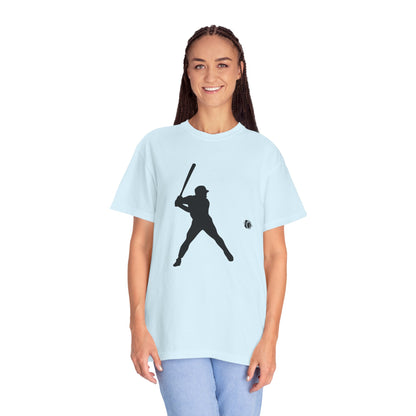 Unisex Baseball Silhouette Tee, Casual Wear, Sports Fan Apparel, Gift for Athletes, Summer Outing Outfit, Soft Cotton Shirt