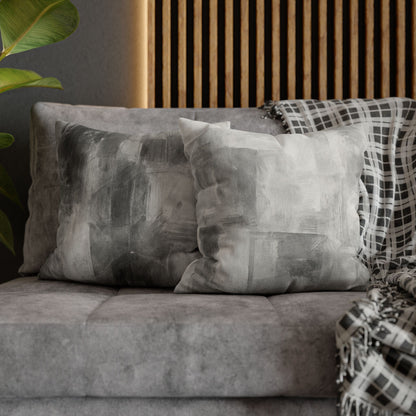 Watercolor Gray Decorative Pillowcase — Spun Polyester Square Throw Pillow Cover