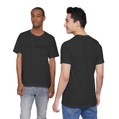 Vintage Est. 2007 T-Shirt by Printify featuring a classic design and comfortable cotton fabric, perfect for casual wear.