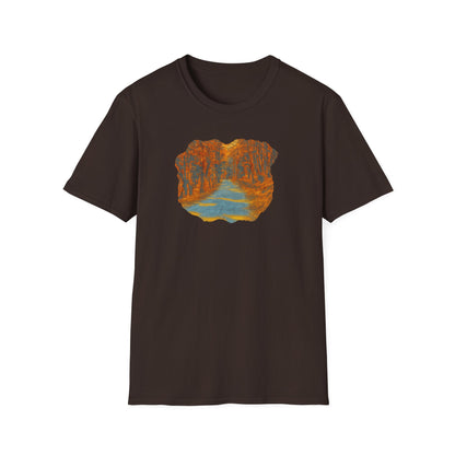 Autumn Pathway Unisex Softstyle T-Shirt, Cozy Fall Shirt, Nature Lover Tee, Scenic Route Top, Gift for Hikers, Casual Wear, Outdoor [...]
