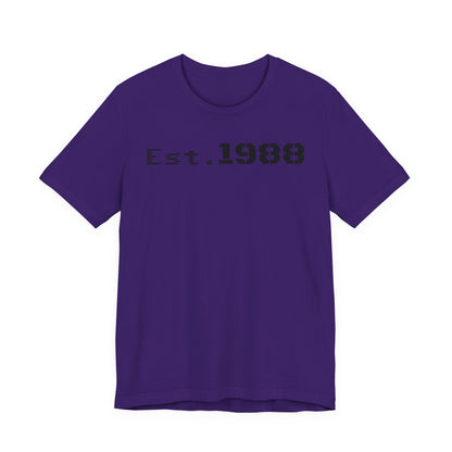 Est. 1988 Unisex Jersey Tee, Vintage Birthday Shirt, Casual Everyday Wear, Gift for Him or Her, Anniversary Celebration Tee
