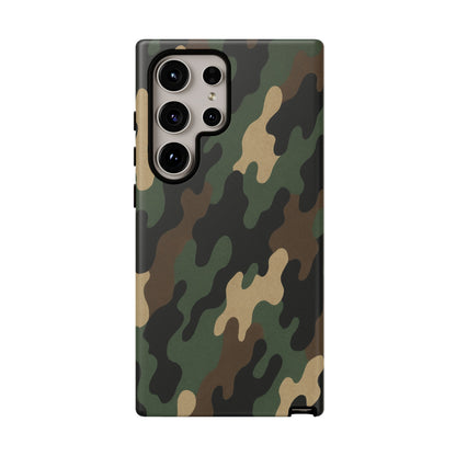 Camouflage tough phone case by Printify, rugged camo protective case for smartphones with durable, camo-patterned design.