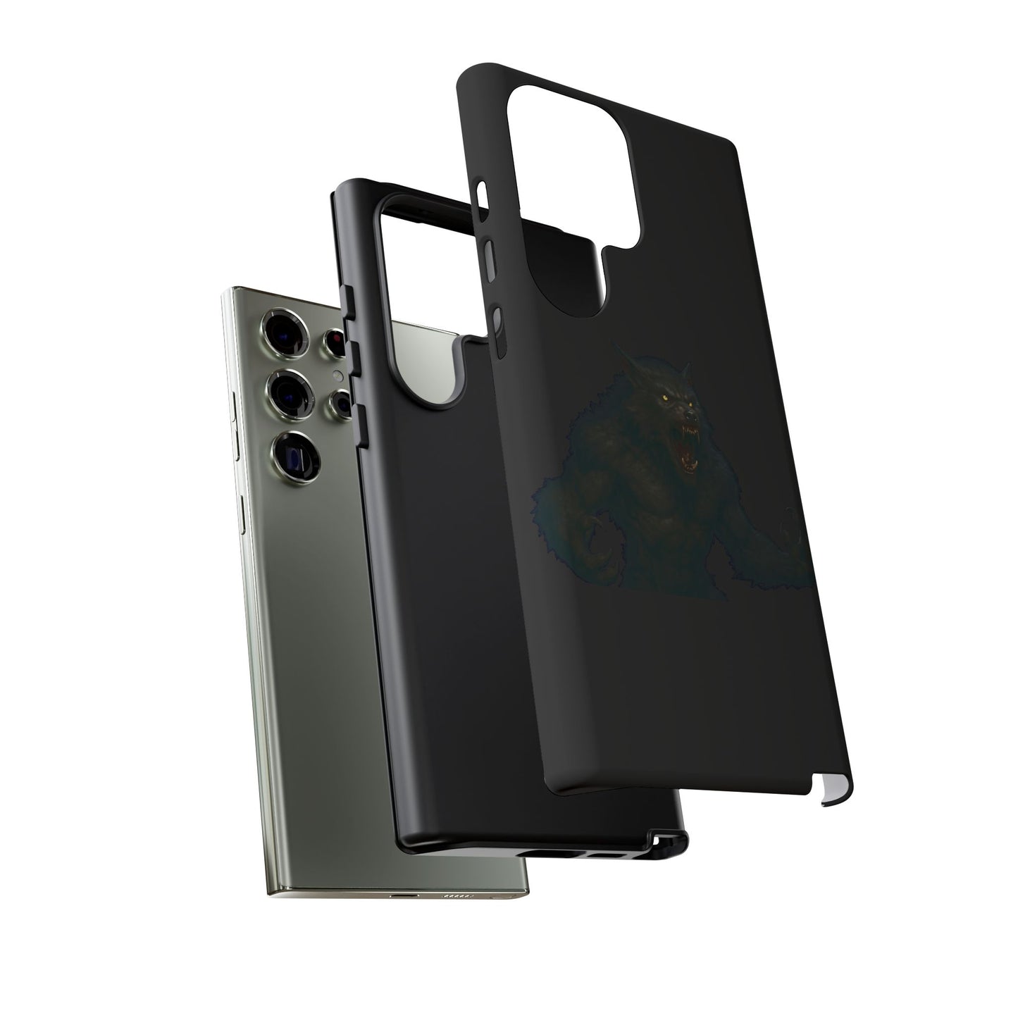 Werewolf Phone Case, Tough Cases, Black Panther Design, Gift for Animal Lovers, Phone Accessories, Fierce Phone Protection - TRV