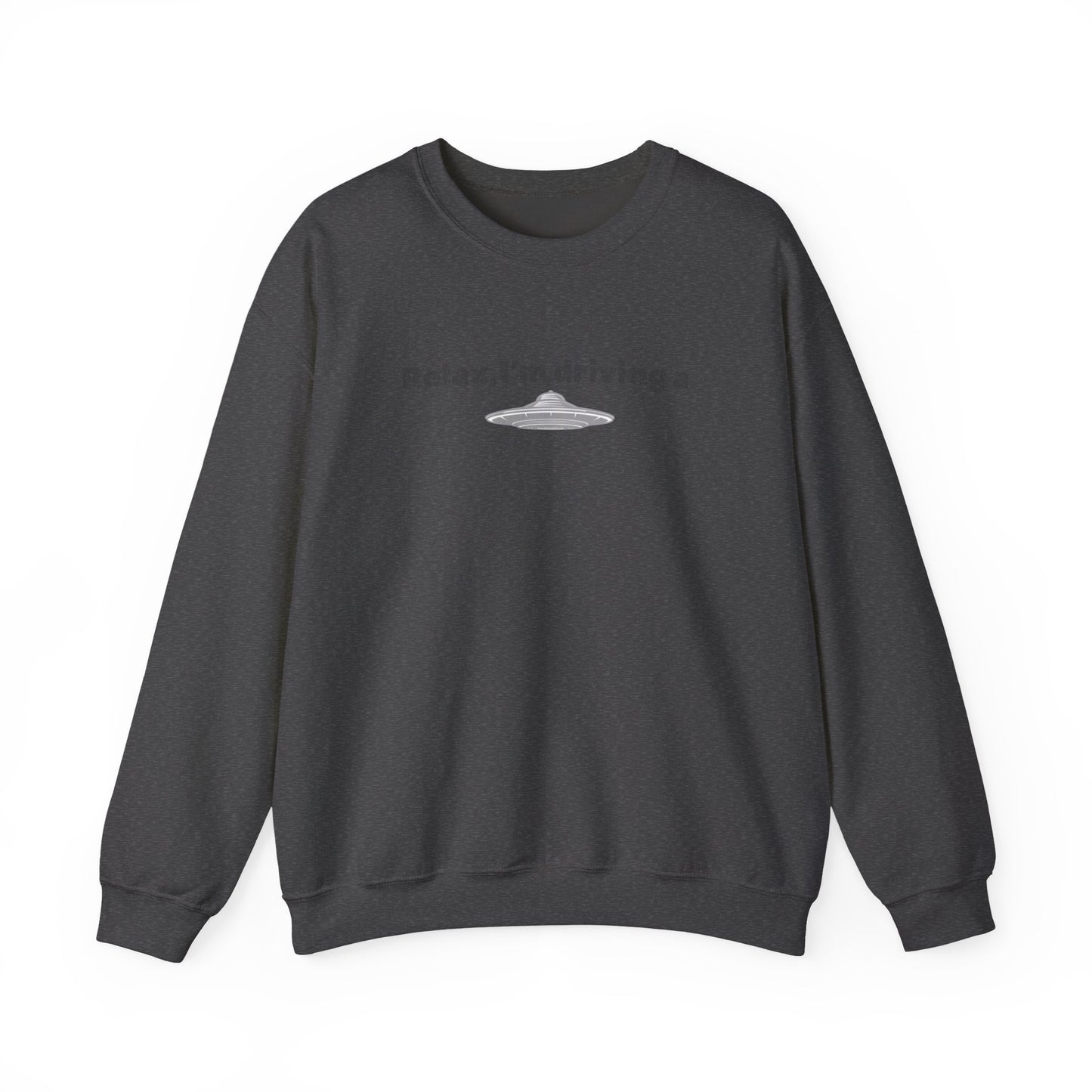 Relaxing UFO Driving Sweatshirt, Funny Gift for UFO Lovers, Unisex Crewneck Pullover, Casual Wear, Space Enthusiast Apparel
