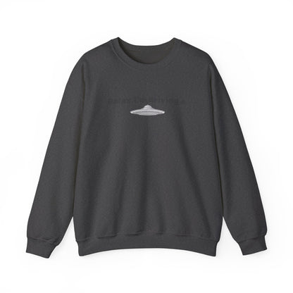 Relaxing UFO Driving Sweatshirt, Funny Gift for UFO Lovers, Unisex Crewneck Pullover, Casual Wear, Space Enthusiast Apparel