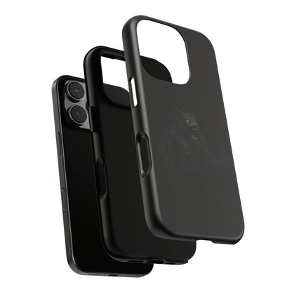 Werewolf phone case with dark monster graphic, tough protective design for smartphones, by Printify.