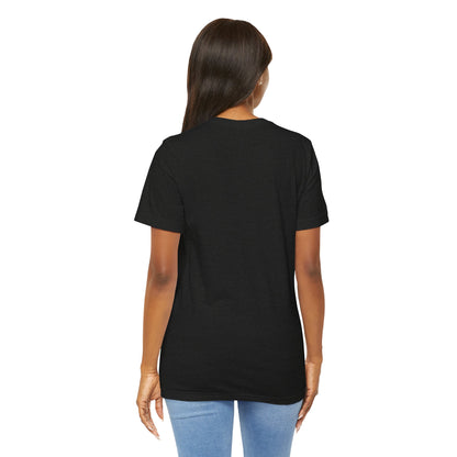Black graphic T-shirt by Printify with "Established 2008" minimal design, featuring clean text and casual fit.