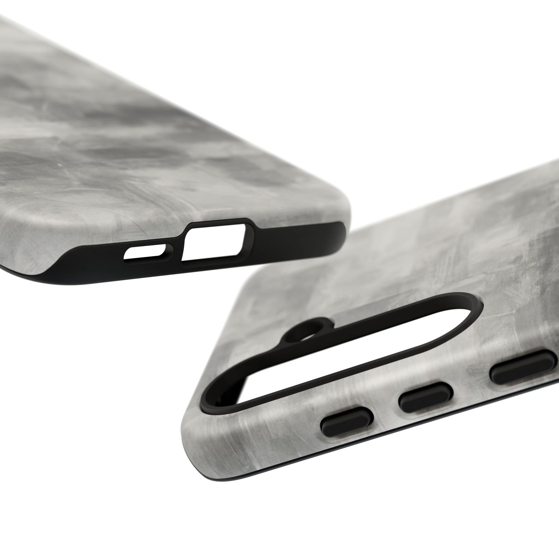 Abstract gray grid phone case for iPhone, tough protective cover by Printify, featuring a modern geometric design.