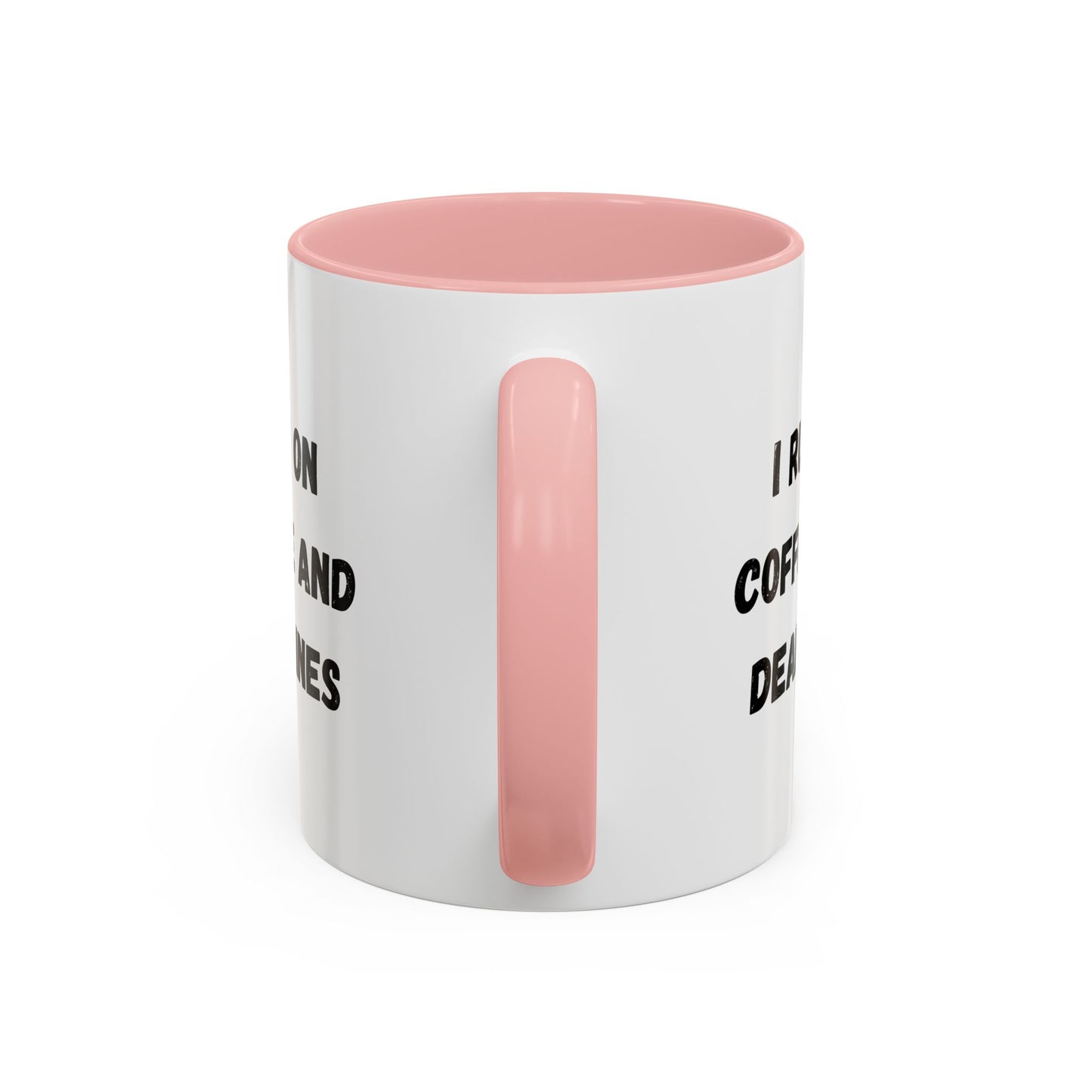 I Run on Coffee and Deadlines Mug, Motivational Coffee Cup, Office Mug, Gift for Writers, Caffeine Lover's Mug, Funny Coffee Cup