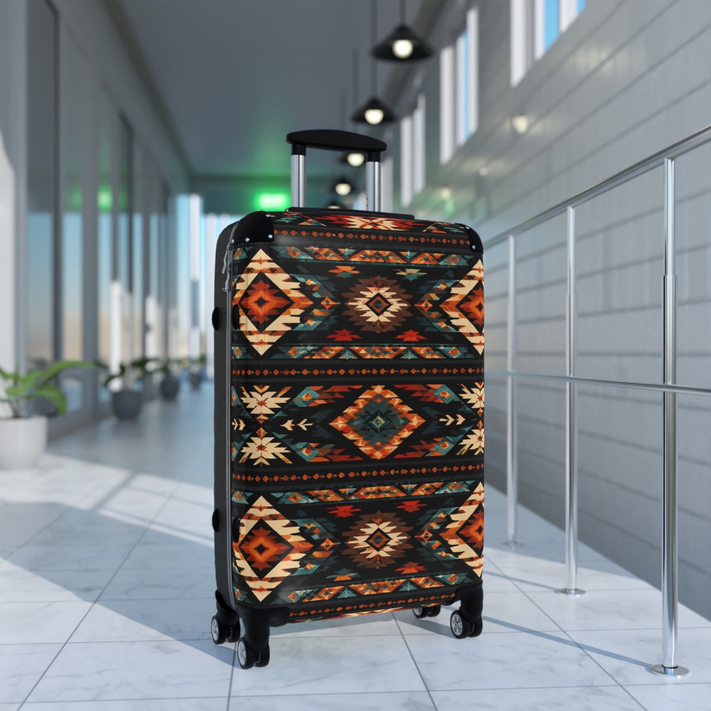 Southwest Aztec Pattern Carry-On Suitcase — Tribal Travel Luggage