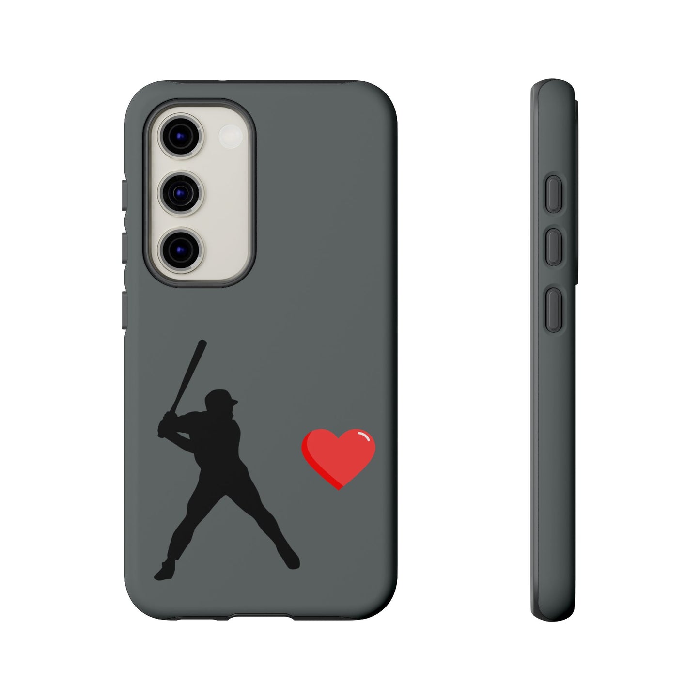 Printify Baseball Love phone case featuring sports-themed design, durable protective cover for sports enthusiasts.