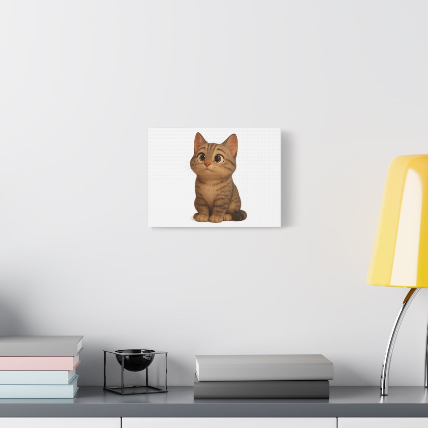 Adorable Cat Canvas Art, Cute Cat Wall Decor, Pet Lover Gift, Nursery Wall Art, Animal Print, Modern Home Decor - TRV