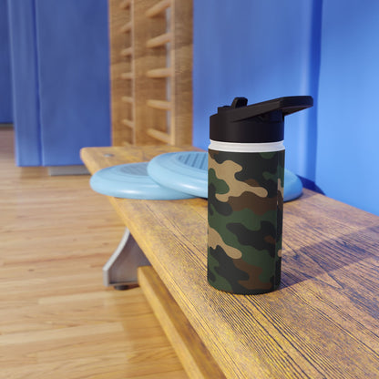 Camo Stainless Steel Water Bottle — Insulated Outdoor Bottle