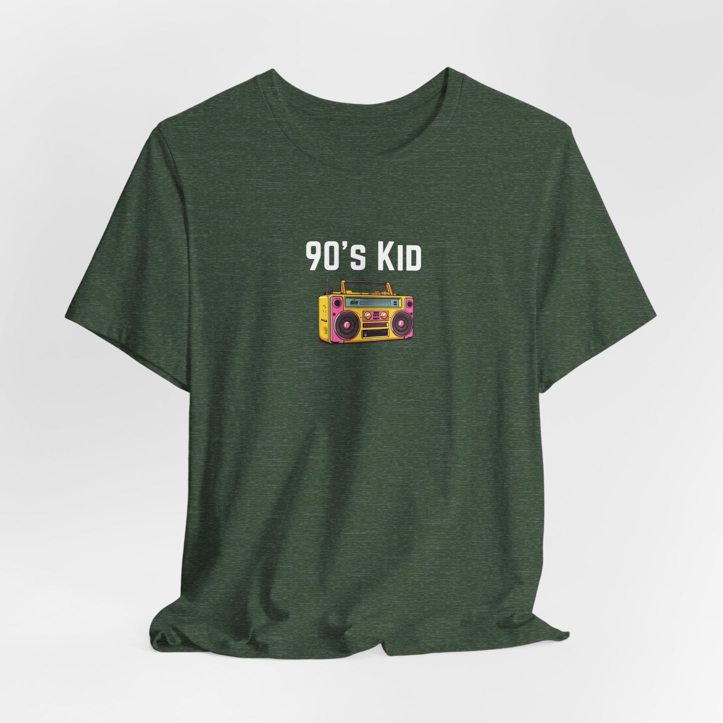 Retro Boombox Tee — 90s Kid Graphic T-Shirt