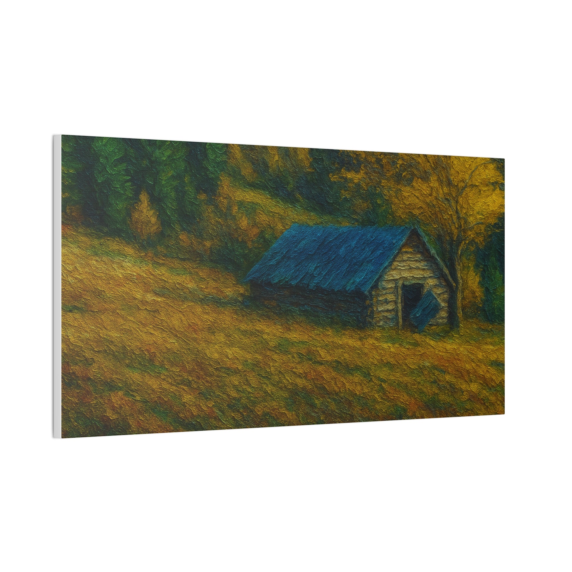 Rustic Canvas Wall Art, Nature Landscape Painting, Autumn Decor, Farmhouse Wall Art, Cozy Home Decoration - TRV