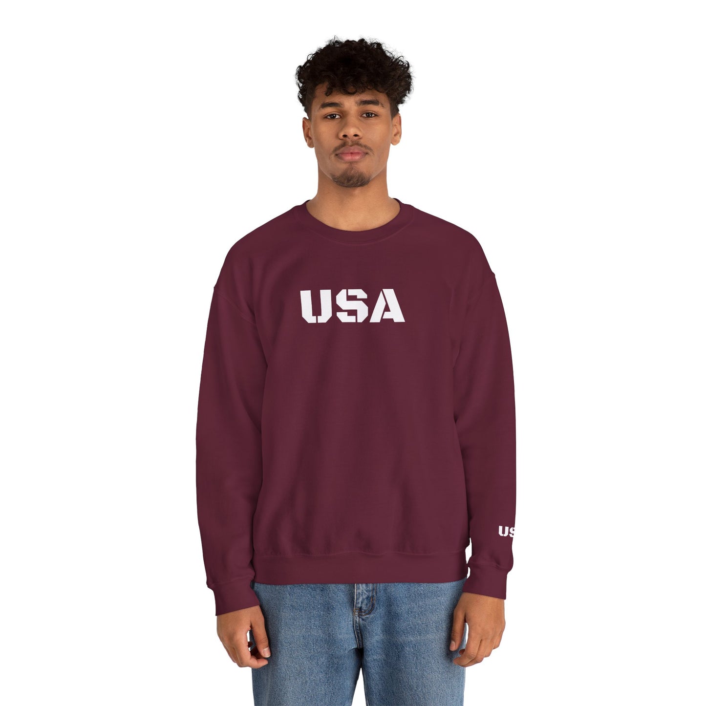Cozy USA Unisex Crewneck Sweatshirt | Perfect Layering Piece for Every Season | Great Gift for Him/Her | Trendy Style for Casual Outings