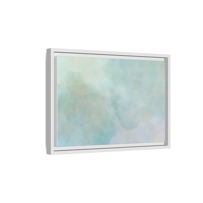 Soft abstract pastel watercolor design on matte canvas by Printify, featuring gentle colors and artistic brushstrokes.