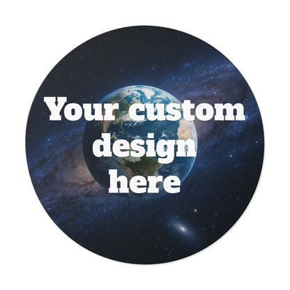 Custom Earth Space Design Round Sticker | Vinyl Circle Decal - TRV