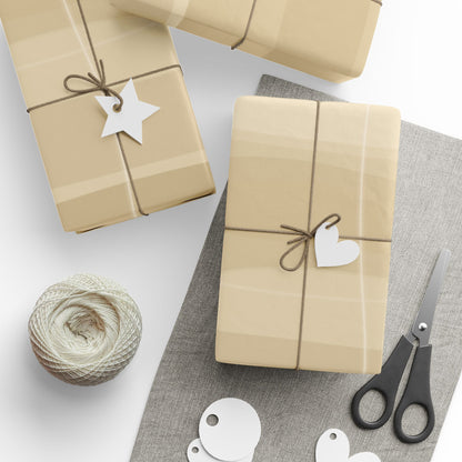 Neutral Abstract Wrapping Paper Roll — Beige Geometric Gift Wrap