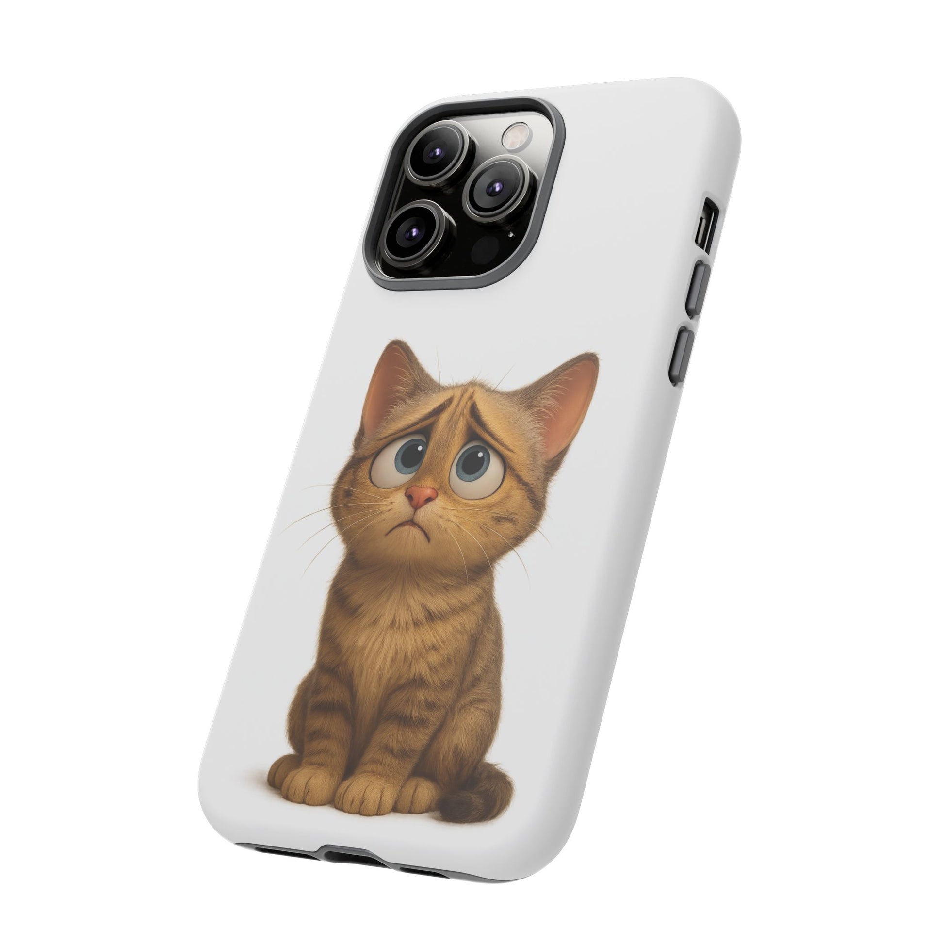 Cute Cat Phone Case, Funny Kitty Case, Animal Lover Gift, Cat Lover Accessory, Unique Cat Design Case, Pet Mom Gift - TRV