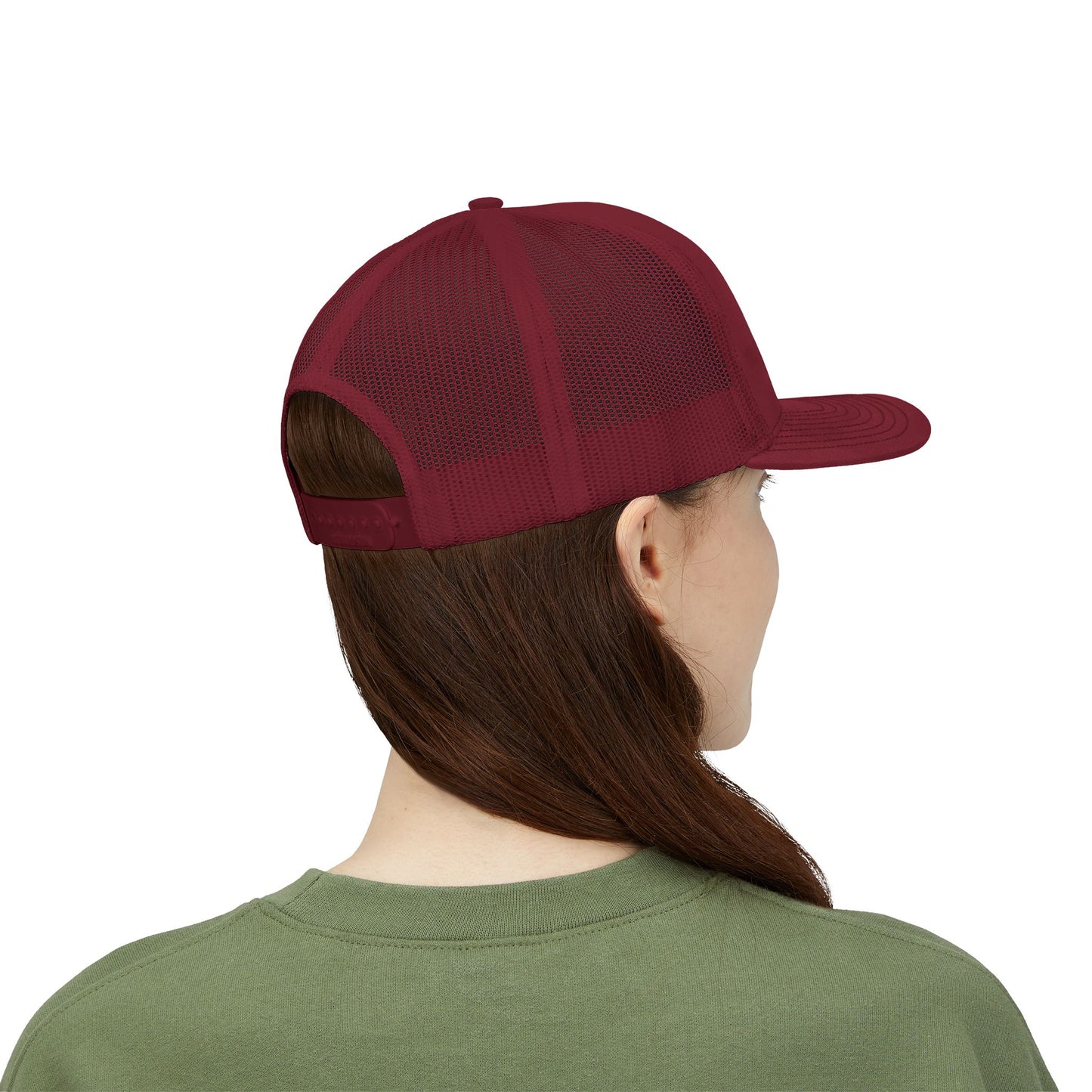 Vintage batter silhouette baseball snapback trucker cap by Printify, featuring classic design and structured mesh back.