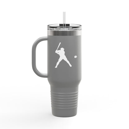 Baseball-Themed Insulated Travel Mug, Perfect for Fans & Athletes, Gift for Sports Lovers, 40oz Drinkware for Home & Road - TRV