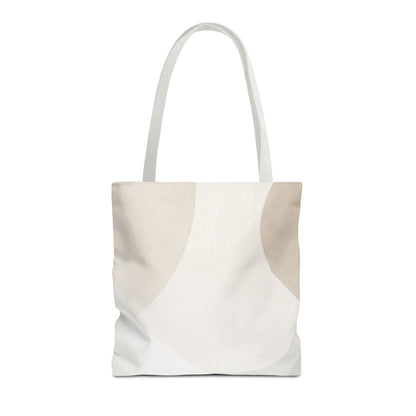 Neutral Abstract Geometric Tote Bag | Minimal Beige Shapes