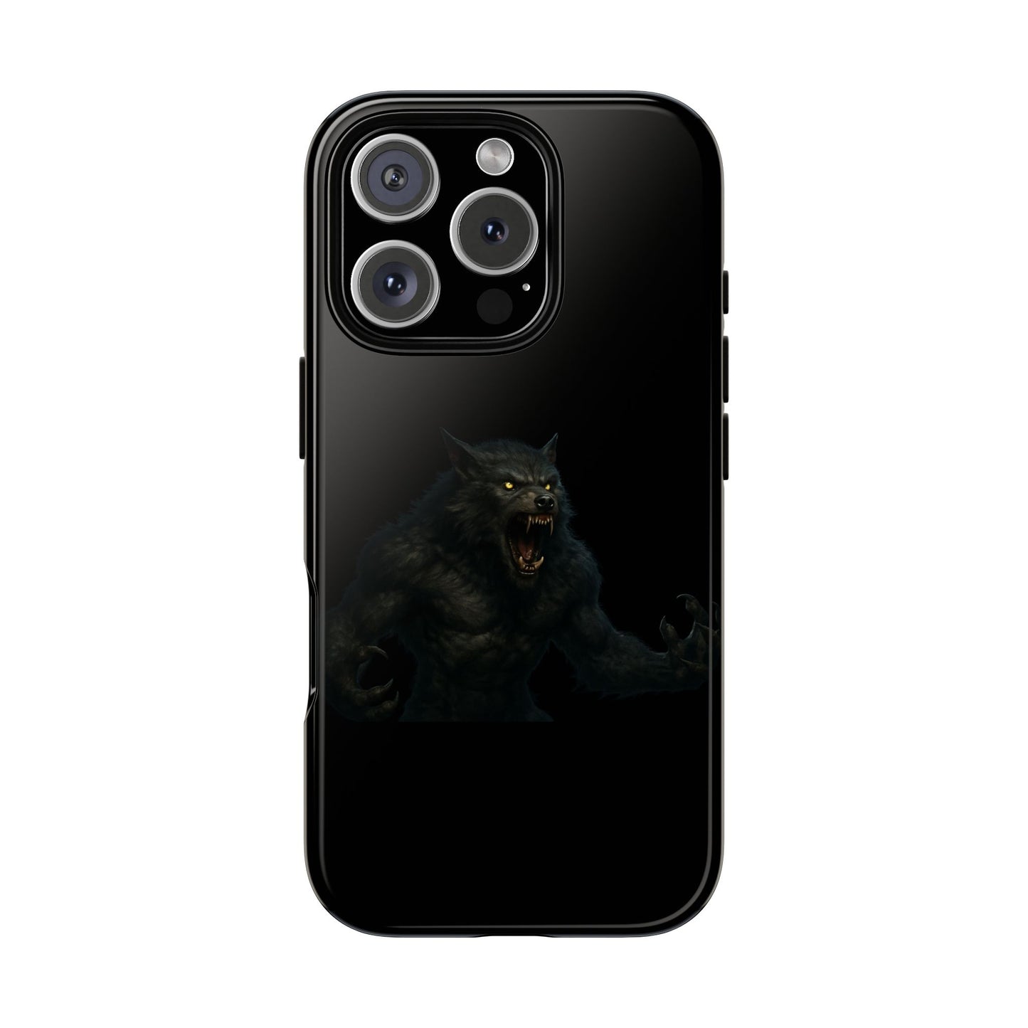 Werewolf Phone Case, Tough Cases, Black Panther Design, Gift for Animal Lovers, Phone Accessories, Fierce Phone Protection - TRV