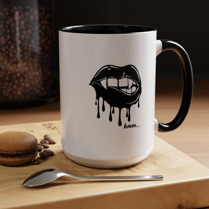 Vampire Lip Accent Coffee Mug - 11oz & 15oz - Unique Halloween Gift