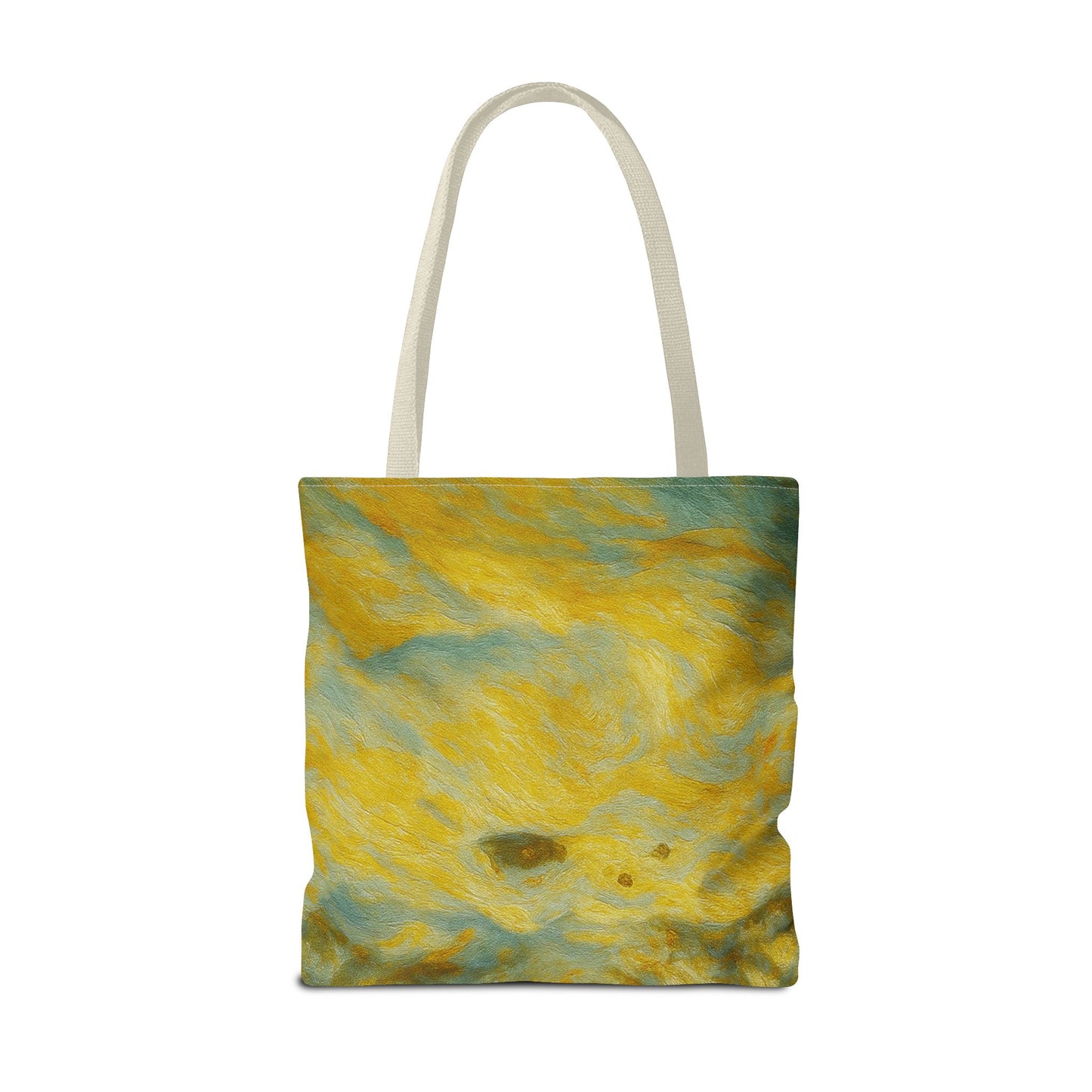 Eco-friendly canvas tote bag with abstract artistic design, perfect for beach or everyday use, by Printify.