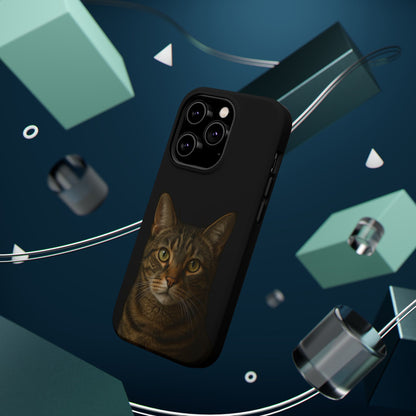 Magnetic Impact-Resistant Phone Case — Realistic Tabby Cat Portrait