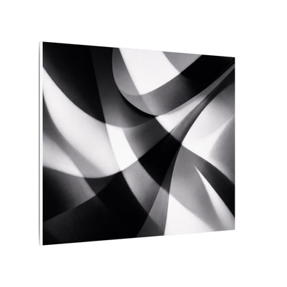 Abstract Black and White Swirl Matte Canvas