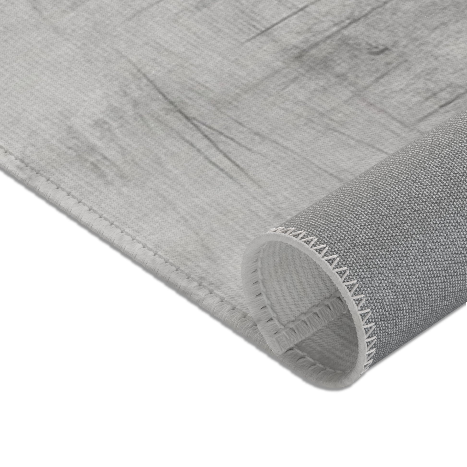 Modern minimalist area rug by Printify, featuring simple geometric design suitable for living rooms or bedrooms.