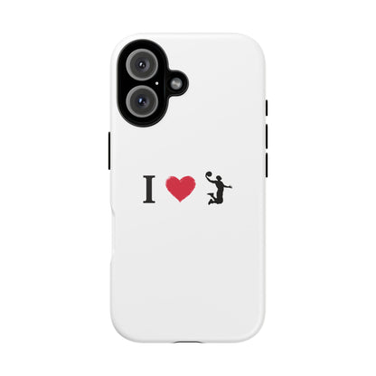 I Love Basketball Phone Case, Sporty Cell Cover, Basketball Gift for Players, Tough Cases, Love for Sports Accessories - TRV