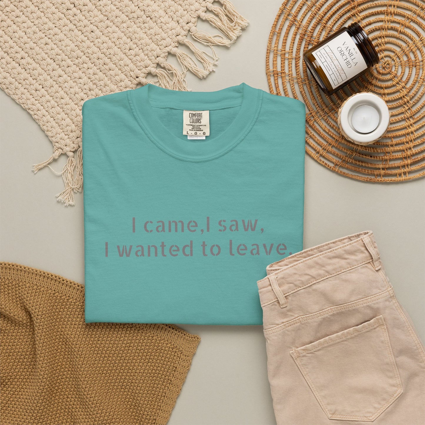 I came, I saw, I wanted to leave T-shirt | Minimal Text Tee