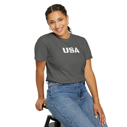 USA Vintage Unisex T-Shirt, Soft Cotton Tee, Casual Wear, Gifts for Her & Him, Summer Essentials, Independence Day Apparel - TRV