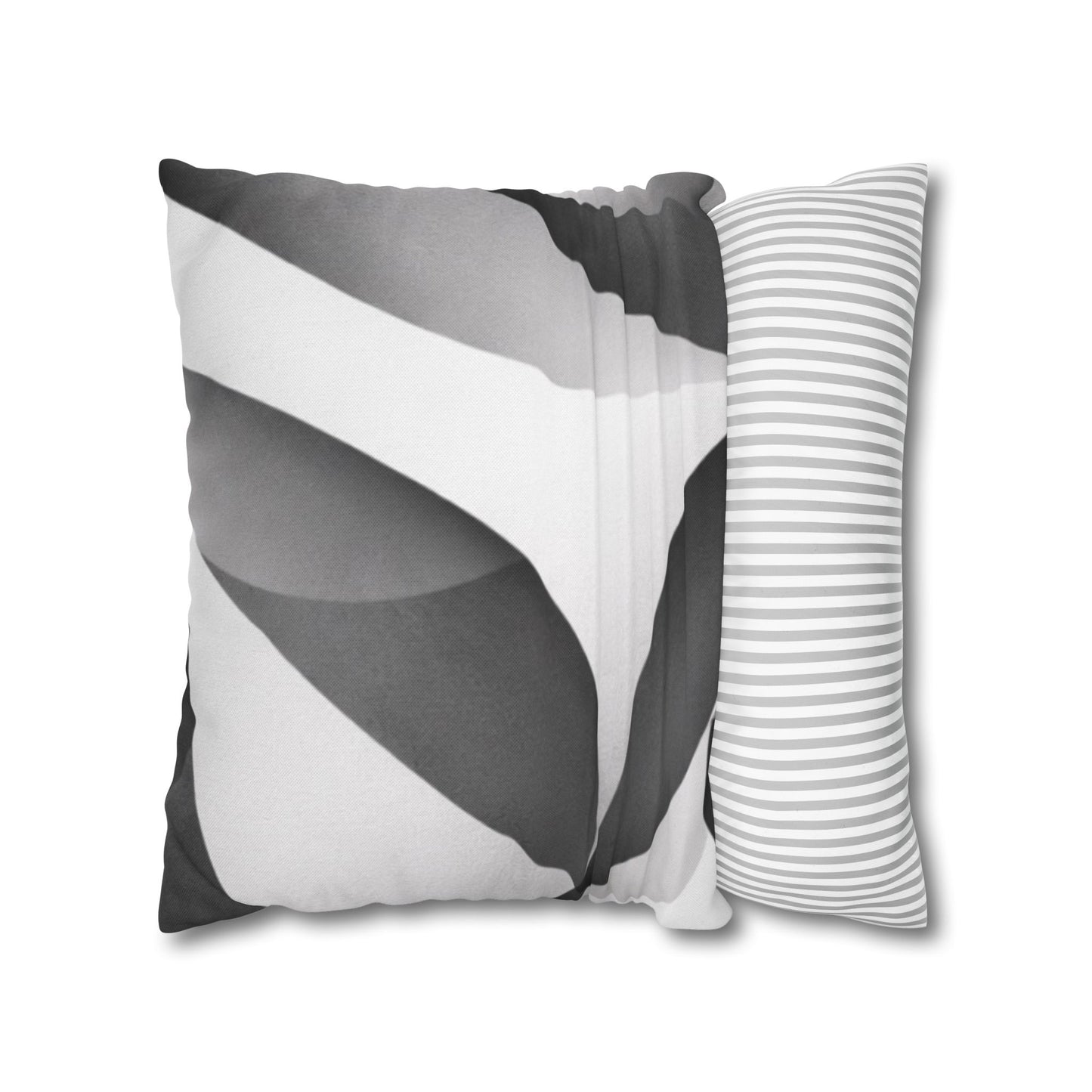 Abstract Black White Wave Pillowcase | Square Pillow