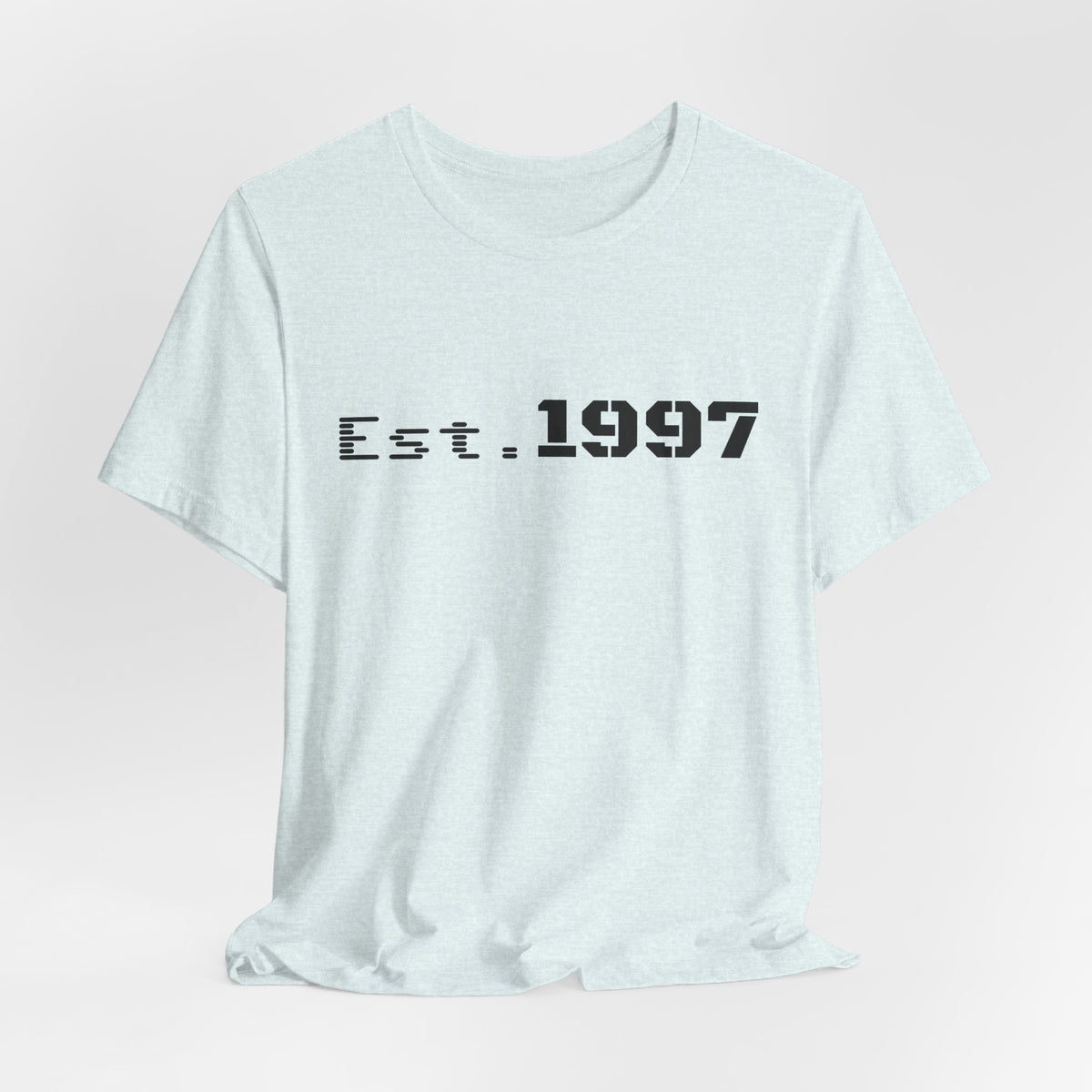 Vintage 1997 Established T-Shirt by Printify featuring a classic design and printed logo on soft cotton fabric.