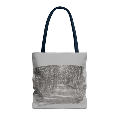 Scenic Path Tote Bag, Reversible Tote, Eco-Friendly Shopper, Outdoor Adventure Bag, Gift for Nature Lovers, Stylish Carryall - TRV