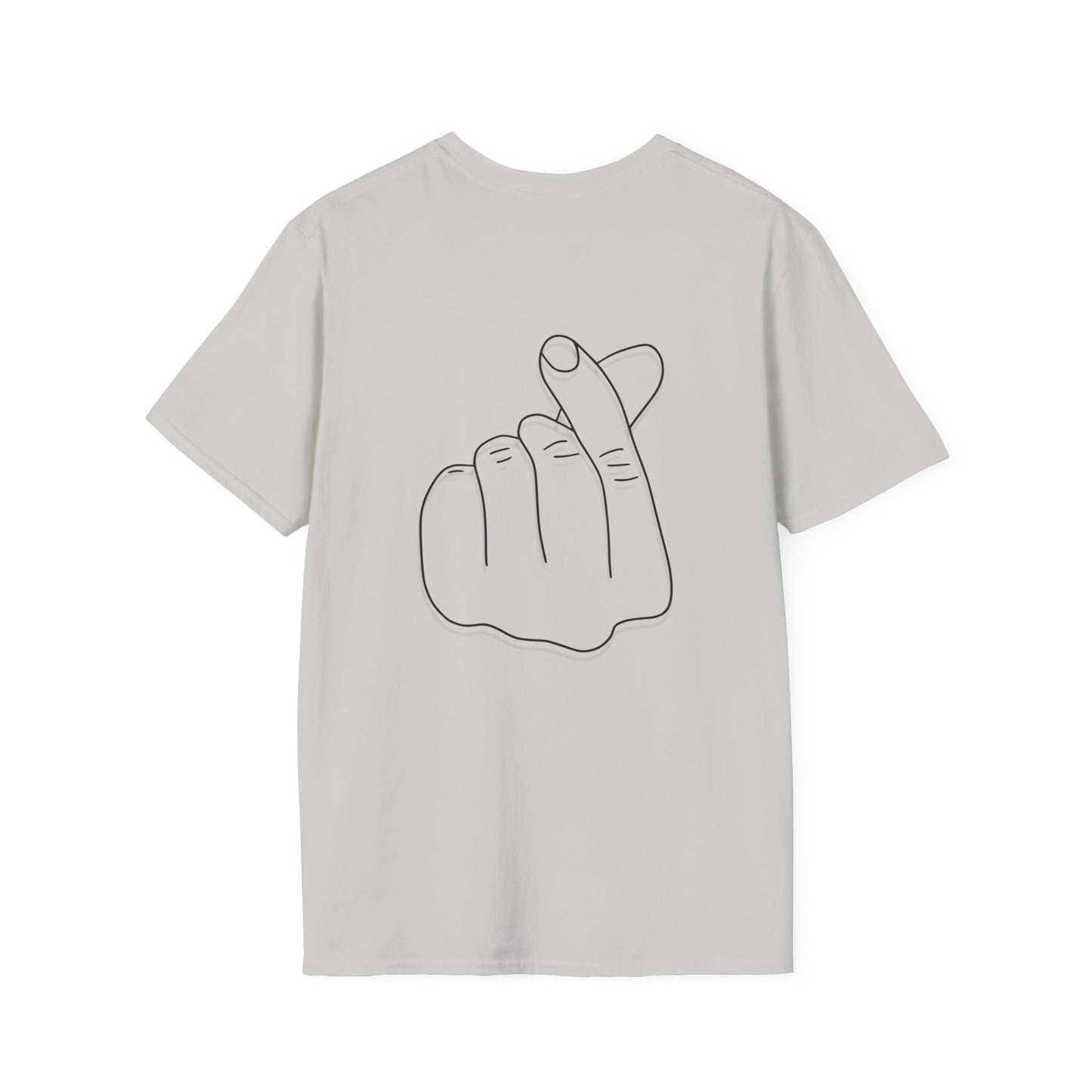 Trendy Unisex Softstyle T-Shirt with Love Hand Gesture Design