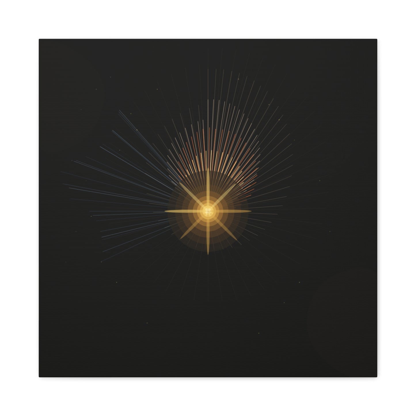 Abstract Golden Starburst Canvas
