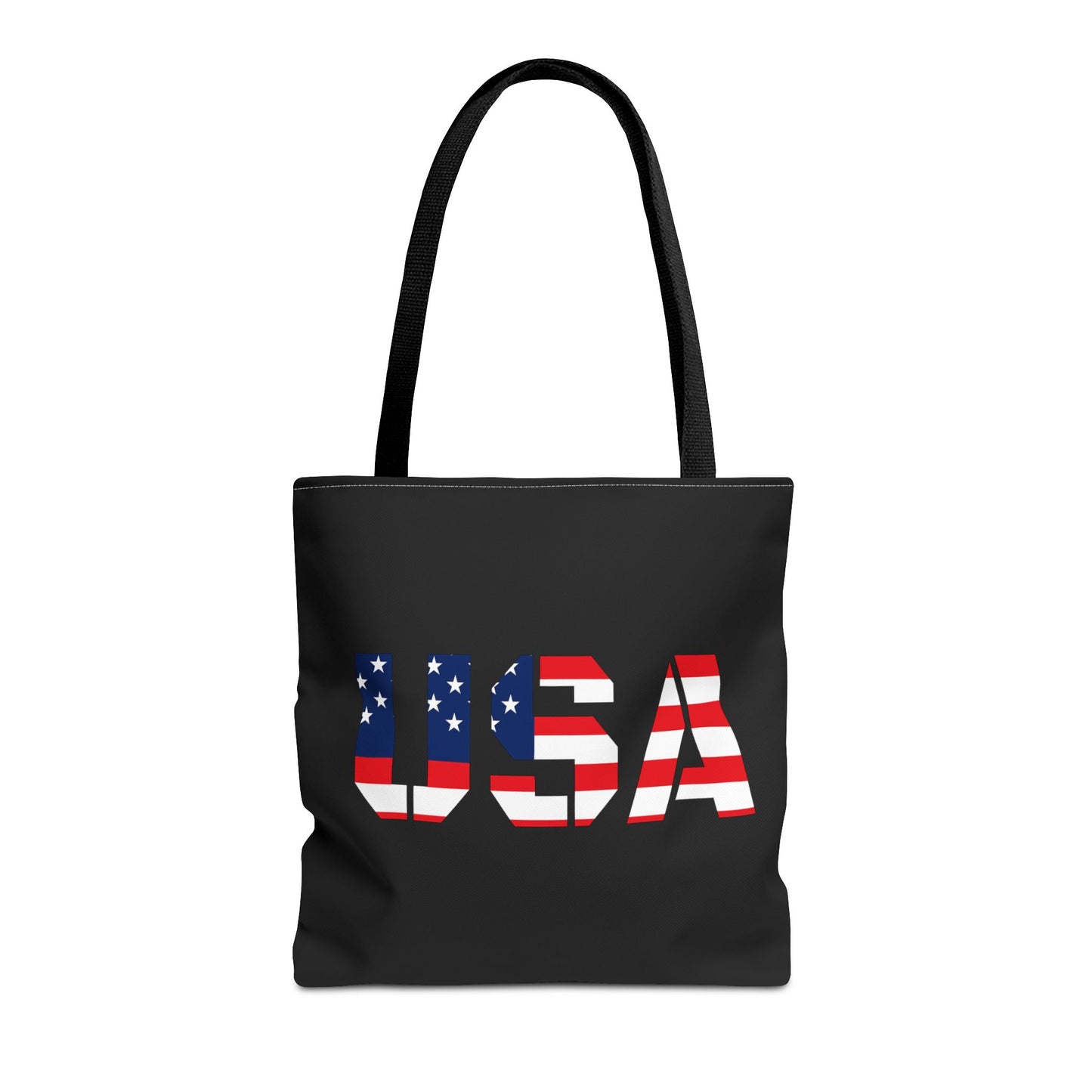 Patriotic USA Print Tote Bag, Reusable Shopping Bag, 4th of July Gift, Summer Carryall, American Flag Style - TRV
