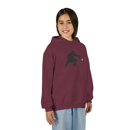 Youth Baseball Catcher Hoodie, Sporty Sweatshirt for Kids, Perfect Gift for Young Athletes, Team Spirit Gear, Sports Event Apparel