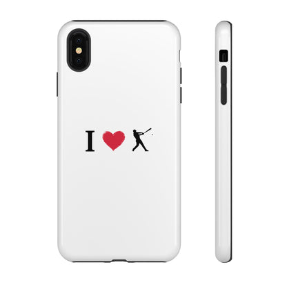Baseball Love Phone Case, Tough Cases for Sports Lovers, i Heart Baseball Protection, Gift for Players, Cute Sports Case - TRV