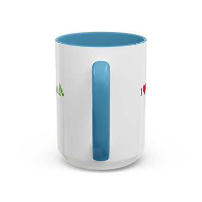 I Love Football Accent Coffee Mug, Perfect Gift for Sports Lovers, Football Enthusiasts, Unique Mug for Game Days, Home or Office Decor - TRV
